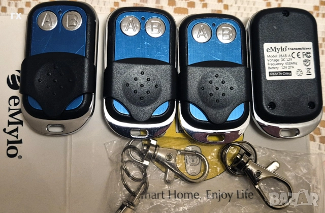 4 броя дистанционно RF 433Mhz  2 канала