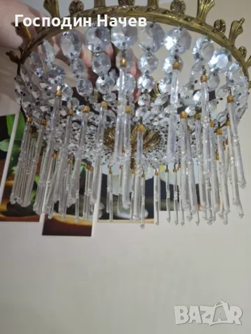 Античен кристален полилей , снимка 3 - Антикварни и старинни предмети - 49213763