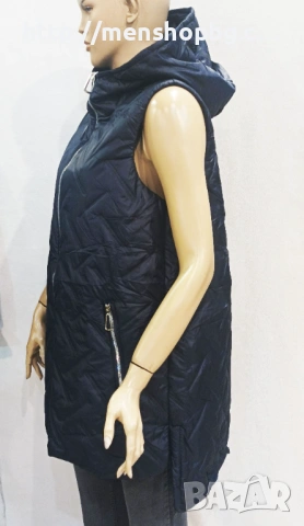 Големи размери елек - тъмно син, снимка 2 - Елеци - 53169584