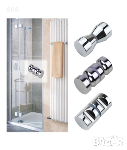 Дръжка за стъклена врат 6.2x3cm