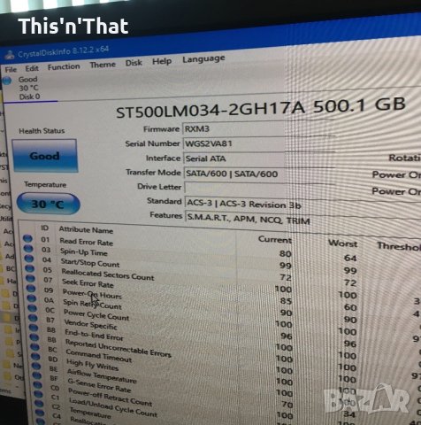 Seagate Barracuda Pro ST500LM034 500GB SATA Hard Drive, снимка 3 - Твърди дискове - 40590102