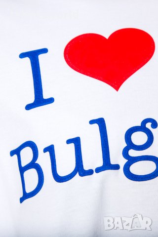 Нова дамска тениска с трансферен печат I LOVE BULGARIA (Аз обичам България), снимка 7 - Тениски - 37731397