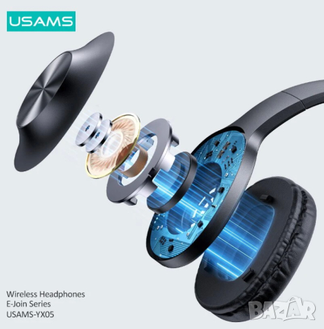 Безжични блутут слушалки USAMS-YX05 / черни, снимка 5 - Bluetooth слушалки - 44515557