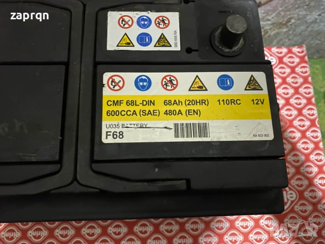 Почти нов акумулатор 68 амп/ч 480 А Американски с гаранция, снимка 5 - Части - 52461169