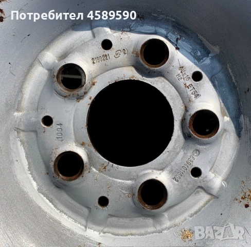 1бр.Оригинална железнa джантa 16цола 5x112 за Mercedes Vito(2004-2021), снимка 4 - Гуми и джанти - 51804177