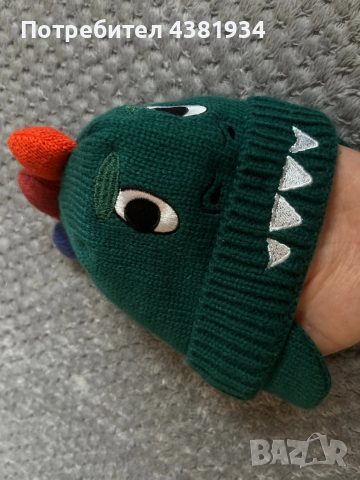 Зимна бебешка шапка, 0-6м, снимка 2 - Бебешки шапки - 53069821