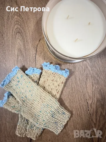 Нови ръчно плетени ръкавици без пръсти, снимка 3 - Ръкавици - 48496036