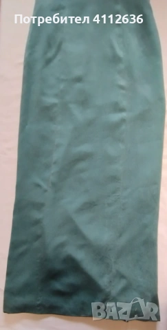 Вечерна винтидж рокля от зелена италианска коприна , снимка 5 - Рокли - 54045527