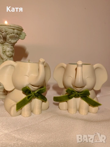 Малки слончета за маса бонбони, свещи, подаръчета за гости