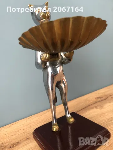 Стара хромирана бронзова фигура, снимка 4 - Декорация за дома - 48118952