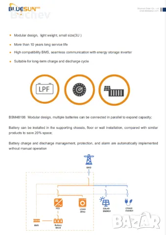 Батерия LIFEPO4 5.42 KWH, снимка 4 - Друга електроника - 48399732