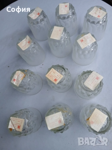чаши стъклени 18 броя за алкохол