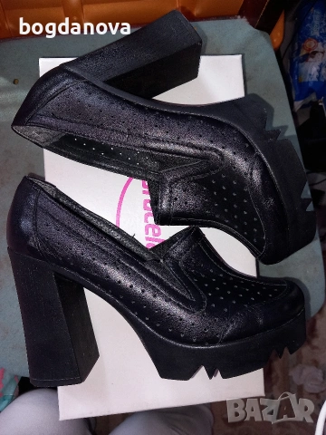 Нови български затворени обувки от естествена кожа, снимка 9 - Дамски обувки на ток - 53986189