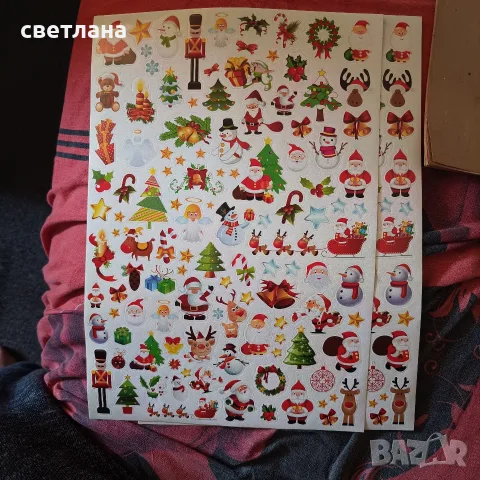 стикери  зимни различни