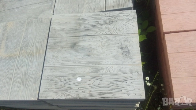 ПЛОЧКИ тротоарни 45х45см дебелостенни.. ВТОРО качество, бетонни сиви и цветни.. Имаме с различни шар, снимка 2 - Строителни материали - 52029692