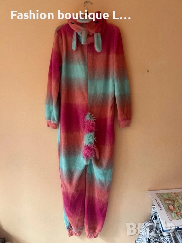 Цял плюшен гащеризон еднорог с опашка и ушички с рог на качулката S / M размер 🦄🦄🦄🦄🦄🦄🦄🦄🦄, снимка 9 - Други - 51809098