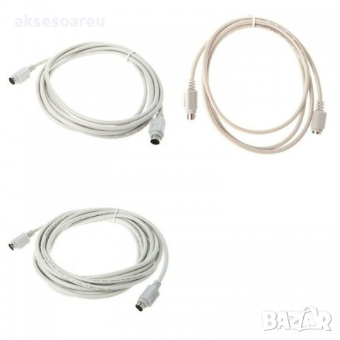 Удължител кабел разклонител PS / 2 за клавиатура мишка букса мъжка към женска 6 пинов преходник за к, снимка 13 - Други - 38404751