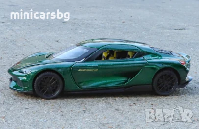 Koenigsegg Gemera 1:32 Зелен – умален модел със светлини и звук, снимка 2 - Колекции - 51195376