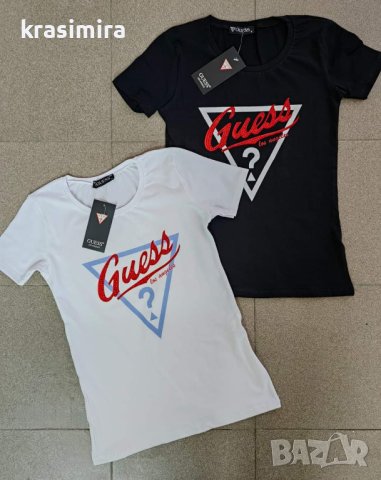 Тениски на "GUESS " в черно , снимка 2 - Тениски - 44356589