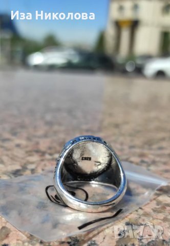 Сребърен пръстен с вълк, викингски стил, снимка 3 - Пръстени - 36164379