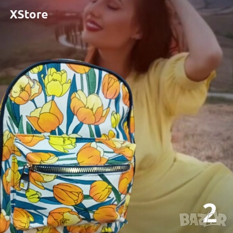 Практична фешън раница в модерни принтове, снимка 3 - Раници - 52583425