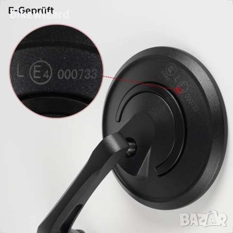 Evermotor алуминиеви огледала за мотор 7/8" 22 мм НОВИ, снимка 2 - Аксесоари и консумативи - 52250992