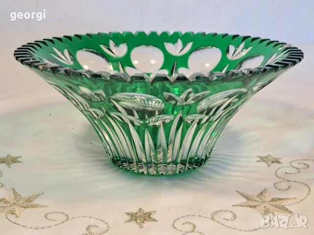 кристална купа двуцветен кристал , снимка 1