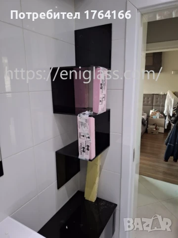 Стъклени етажерки, снимка 2 - Етажерки - 50629002