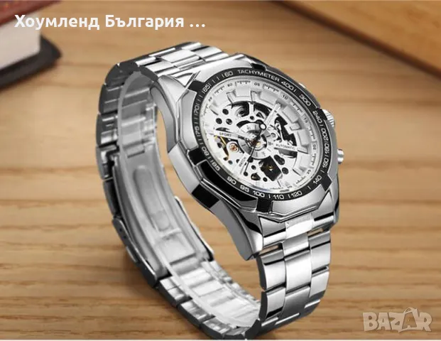 Механичен самонавиващ се мъжки часовник с Open Heart дизайн, снимка 15 - Друга електроника - 50272604