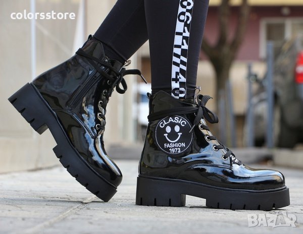 Равни боти - черни - SM3, снимка 2 - Дамски боти - 37048585