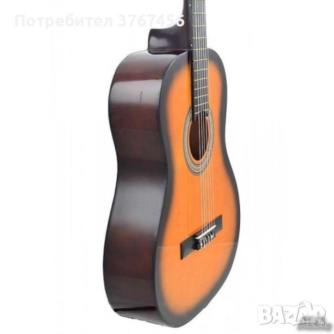 Класическа китара с найлонови струни Hobax FCG-110 SB, 4/4 стандартен размер + 2 аксесоара, снимка 3 - Китари - 51782737