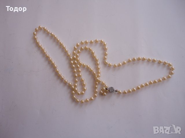 Страхотен гердан колие от перли и сребро 835 , снимка 4 - Колиета, медальони, синджири - 40164981