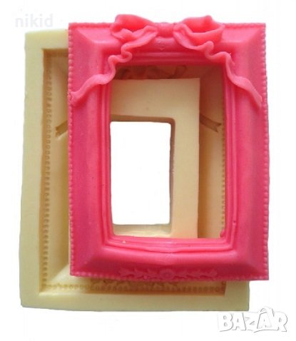 Голяма правоъгълна рамка правоъгълник с пандела силиконов молд форма фондан гипс шоколад, снимка 1 - Форми - 36834131