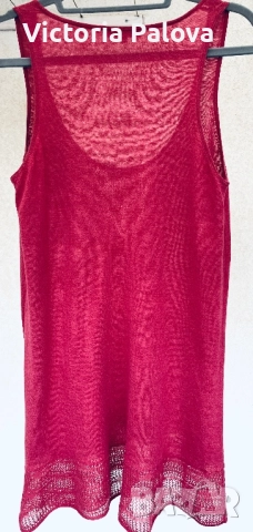 Елегантен ленен потник SANDRO, снимка 6 - Потници - 52064512