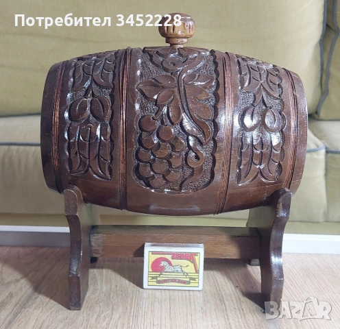 Дърворезба буре на стойка за ценители , снимка 7 - Декорация за дома - 54089250