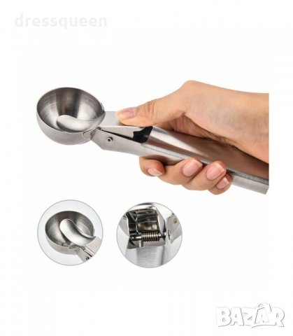 3038 Метална лъжица за сервиране на сладолед, снимка 8 - Прибори за хранене, готвене и сервиране - 34251779