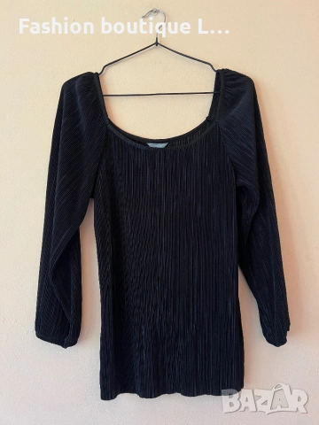 Черна дамска блуза тип солей размер S на марката Lindex 🖤