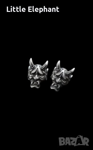 Обеци японски стил "Old mistic devils"/нови, снимка 1