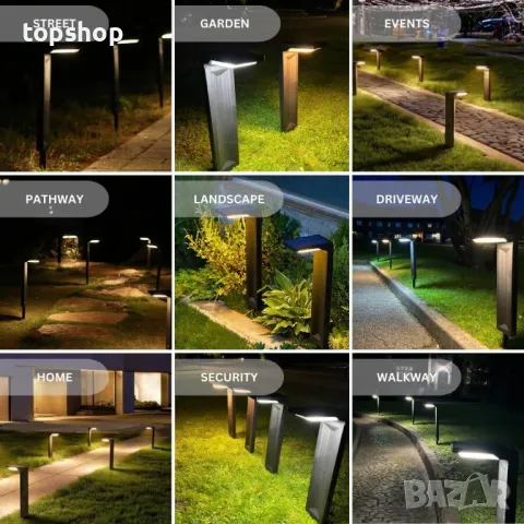 TENECO Външни соларни лампи 60 LED градински ландшафтни водоустойчиви  супер ярки, IP65, снимка 6 - Лед осветление - 50303164