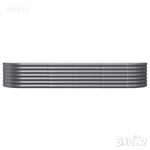 vidaXL Градинска повдигната леха поцинкована стомана антрацит, снимка 3 - Саксии и кашпи - 56146674