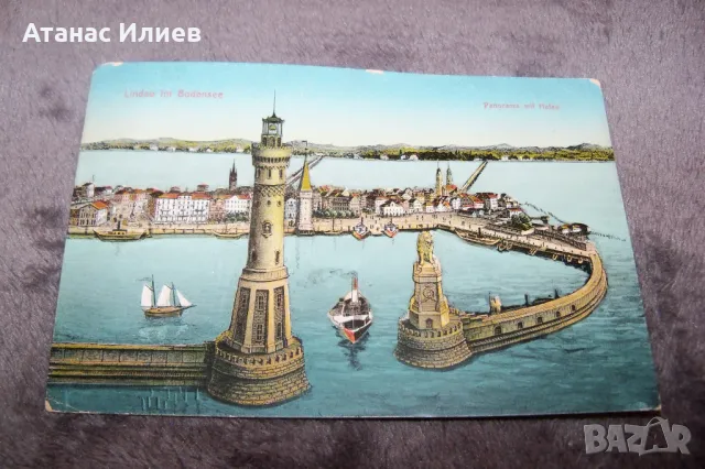 Стара пощенска картичка от Lindau Германия 1912г., снимка 1 - Филателия - 48827575