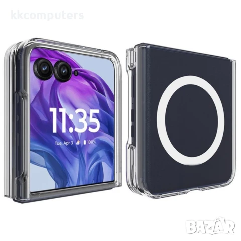 Motorola Razr 60 Ultra 5G Magnetic Case TPU+Acrylic / MagSafe Удароустойчив Калъф и Протектор, снимка 3 - Калъфи, кейсове - 50443297