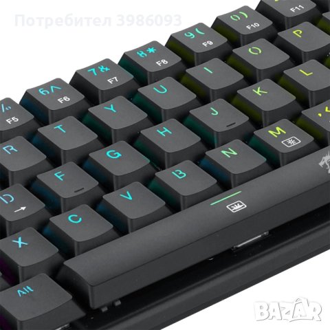 Геймърска клавиатура Redragon Anivia K614, черен - K614-RGB_RD, снимка 1