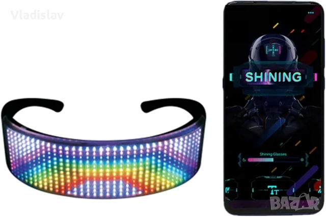 LED персонализируеми Bluetooth очила, APP контрол 