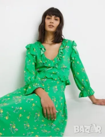 Зелена рокля YAS , снимка 11 - Рокли - 49906662