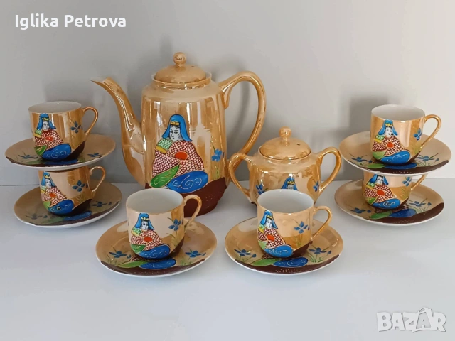 Японски сервиз за кафе , снимка 2 - Антикварни и старинни предмети - 54167183
