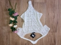 Разпродажба спешно! Ново бяло дантелено дамско боди L, снимка 5