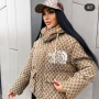 The North Face Gucci Дамско Бежово Зимно Яке Дъ Норт Фейс Гучи Код A828, снимка 3