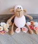 Плетена играчка овца амигуруми, снимка 2