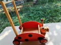 Дървено люлеещо конче и количка, снимка 1